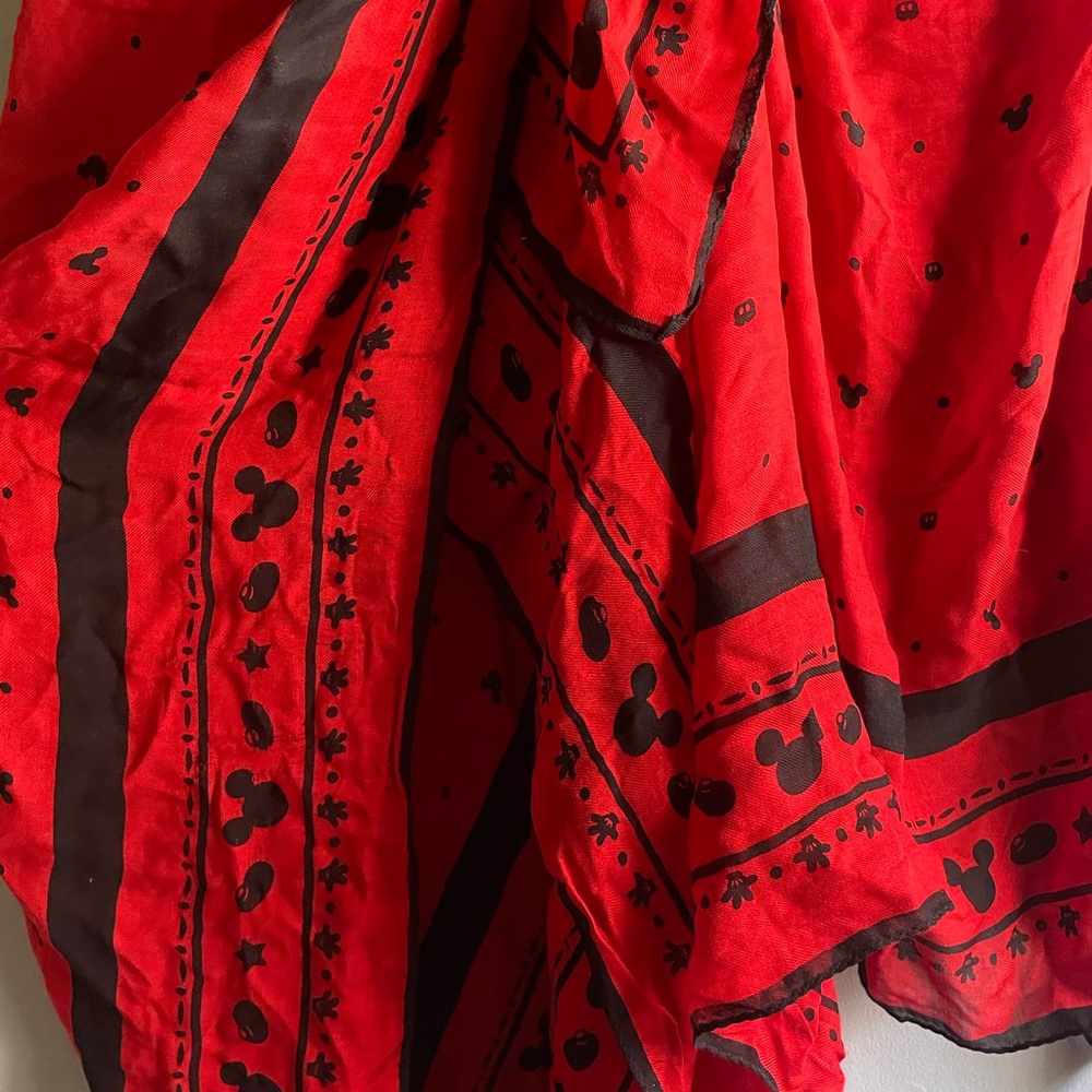 Red and Black Mickey Mouse Scarf